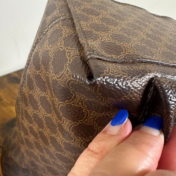 Celine Macadam Vintage Shoulder Bag Brown - Picture 16 of 16